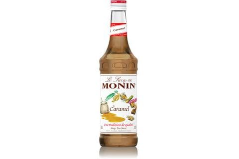 MONIN Premium Karamellsirup 700 ml – Vegan, allergenfrei, natürliche Aromen für Kaffee, Cocktails & Desserts