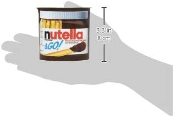 Nutella &Go! Haselnuss-Snack-Set, tragbares Schokoladen- und Brotstangen-Snackpaket, 12 Stück