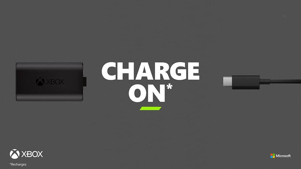 Xbox Play and Charge Kit – Wiederaufladbarer Akku + USB-C-Kabel für Xbox-Controller