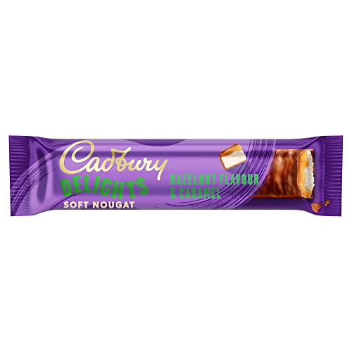 Cadbury – Delights Soft Nougat Haselnussgeschmack & Karamellriegel, 5er-Pack