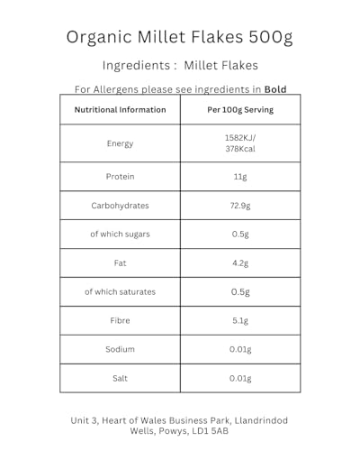 Minton & Donello - Bio-Hirseflocken, 500g