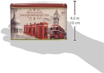 New English Teas Vintage London Teedose mit 40 English Breakfast Teebeuteln