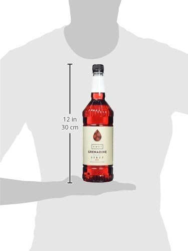 Simply - Grenadine-Sirup 1L, vegan & nussfrei, alkoholfreies Aroma für Getränke & Backwaren