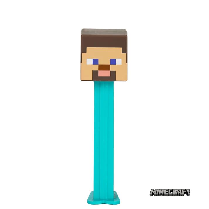 PEZ Minecraft Charakter-Süßigkeitenspender - Steve, Alex, Creeper & Enderdrache Süßigkeitenspender-Paket