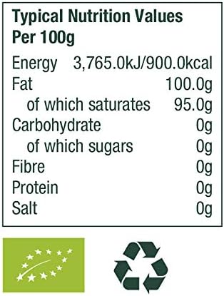 Eat Wholesome – Bio-Kokosnussöl, kaltgepresst (500 ml)
