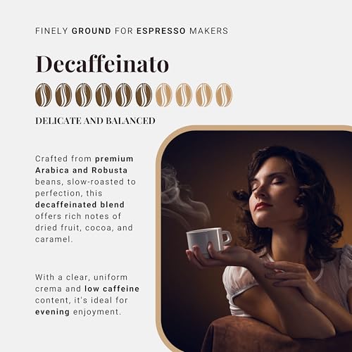 Caffè Vergnano 1882 – Decaffeinato gemahlener Kaffee, Dose 250 g