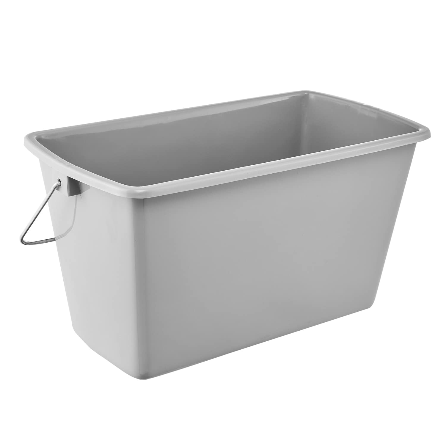 keeper - Gebogener Putzeimer, 13 l, rechteckig, Polypropylen, mit Metallgriff