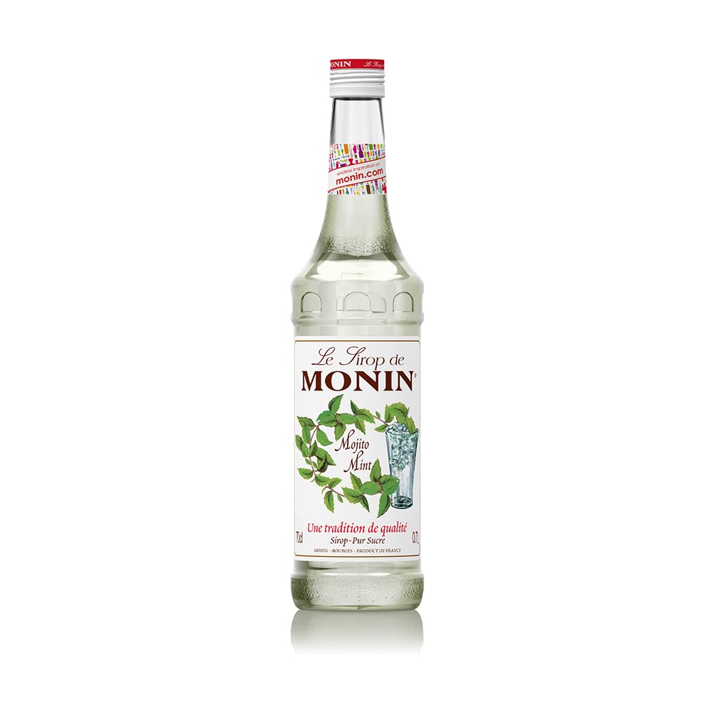 MONIN Mojito-Minzsirup 700 ml – Natürliches Aroma, vegan, halal, koscher – für Cocktails, Mocktails, Limonaden