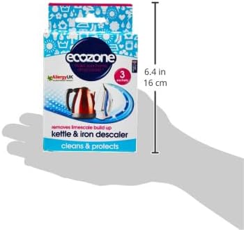 Ecozone Wasserkocher- und Bügeleisen-Entkalker – 3er-Packung zur Kalkentfernung
