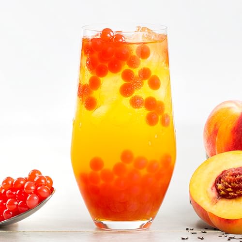 The TeaShed Peach Bubble Tea Sirup – 30 ml Fruchtsirup für selbstgemachten Bubble Tea