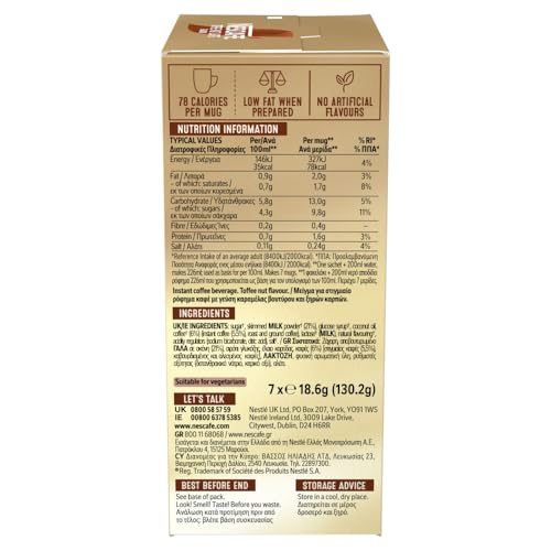 NESCAFÉ Toffee Nut Latte Instantkaffee 7 Beutel 150g