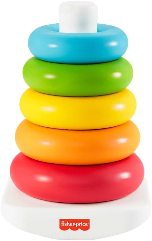 Fisher-Price Rock-a-Stack Babyspielzeug – Klassisches Ringstapelspielzeug für Kinder ab 6 Monaten