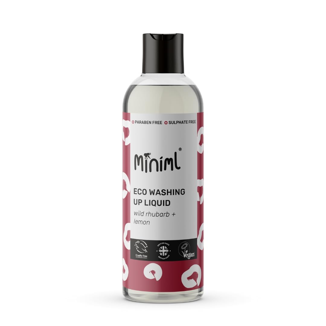 Miniml - Öko-Spülmittel 500 ml, Rhabarberduft, nicht biologisch und hautverträglich