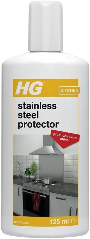 HG Edelstahlschutz – Schnellglanz und Politur für Chrom, Aluminium und Edelstahl (125 ml)