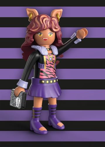 Playmobil Monster High Clawdeen Wolf Play Figure Set - 10-Piece Collectible with Interchangeable Parts, Ages 4+