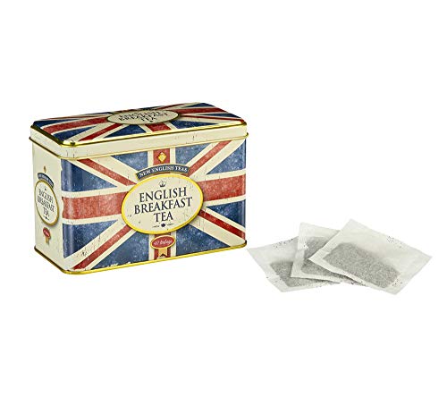 New English Teas Union Jack Vintage Tin – Englischer Frühstückstee, 40 Beutel (2er-Pack)
