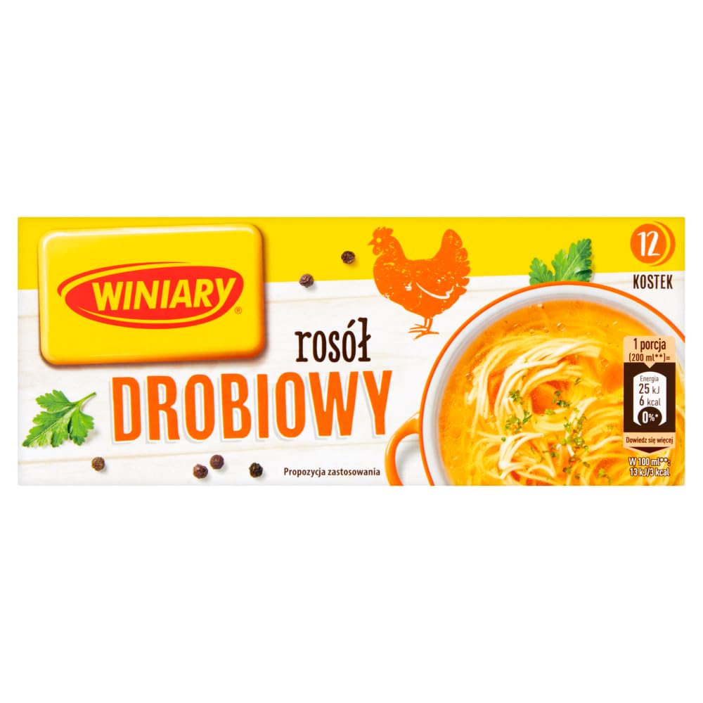 WINIARY Hühnerbrühwürfel (12 x 10 g) – Würzwürfel für Suppen, Brühen & Aufläufe