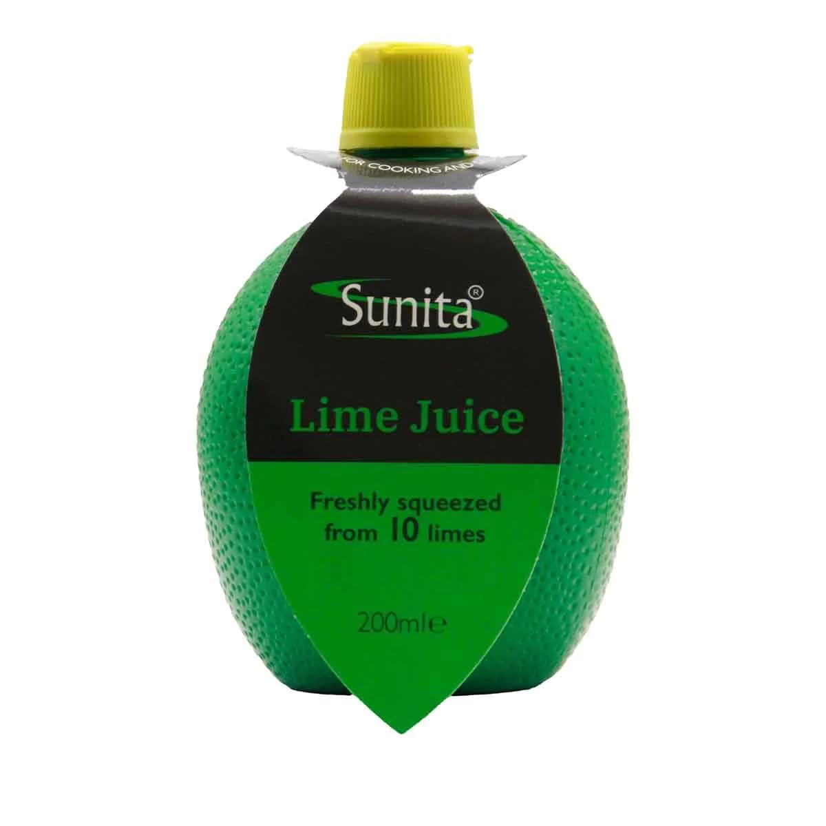Sunita Limettensaft – Frisch gepresst aus 10 mexikanischen oder brasilianischen Limetten – 200 ml Quetschflasche