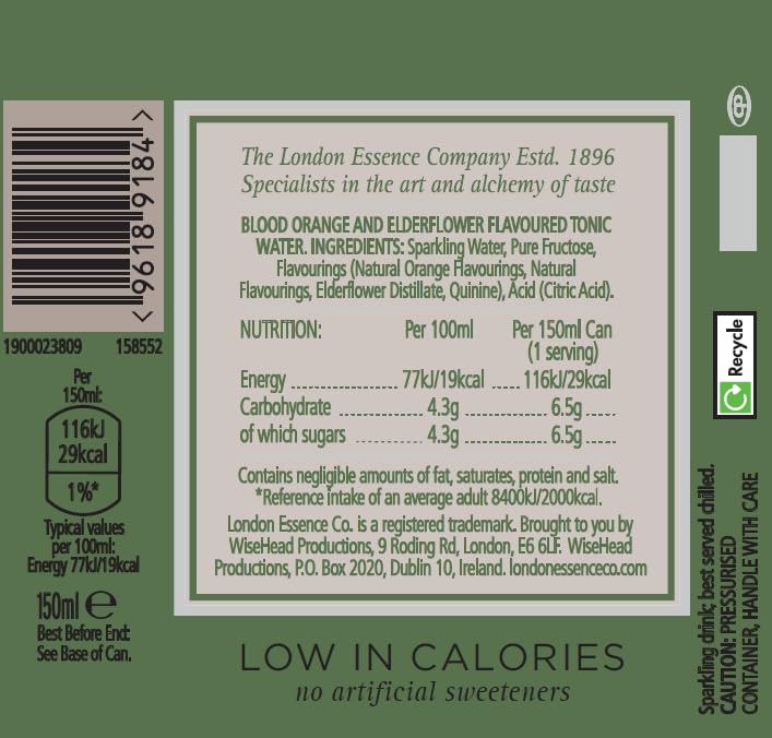 The London Essence Co. Blutorange & Holunderblüte Tonic Water – Premium Cocktail Mixer