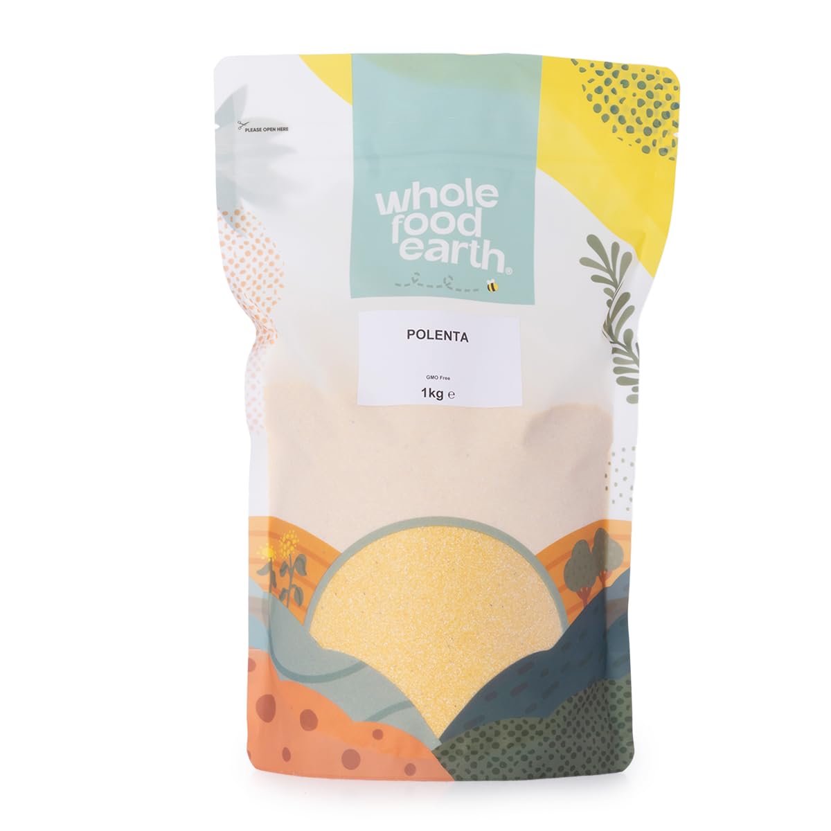 Wholefood Earth Polenta 1 kg – gentechnikfreies gemahlenes Maismehl