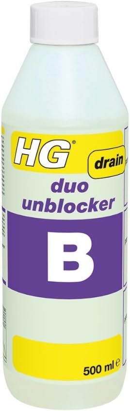 HG Duo Unblocker 1L – Extrem kraftvoller 2-Komponenten-Abflussreiniger für Küchen- und Badezimmerabflüsse