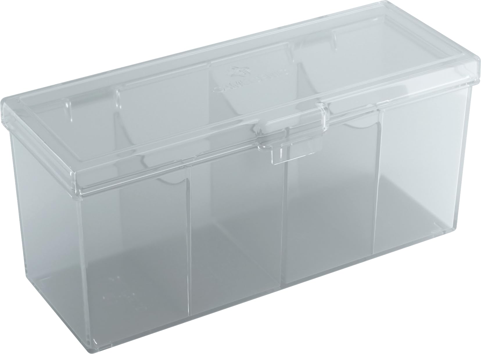 Gamegenic Fourtress 320-Kartendeckhalter – Stabile stapelbare Box mit Schloss, transparent