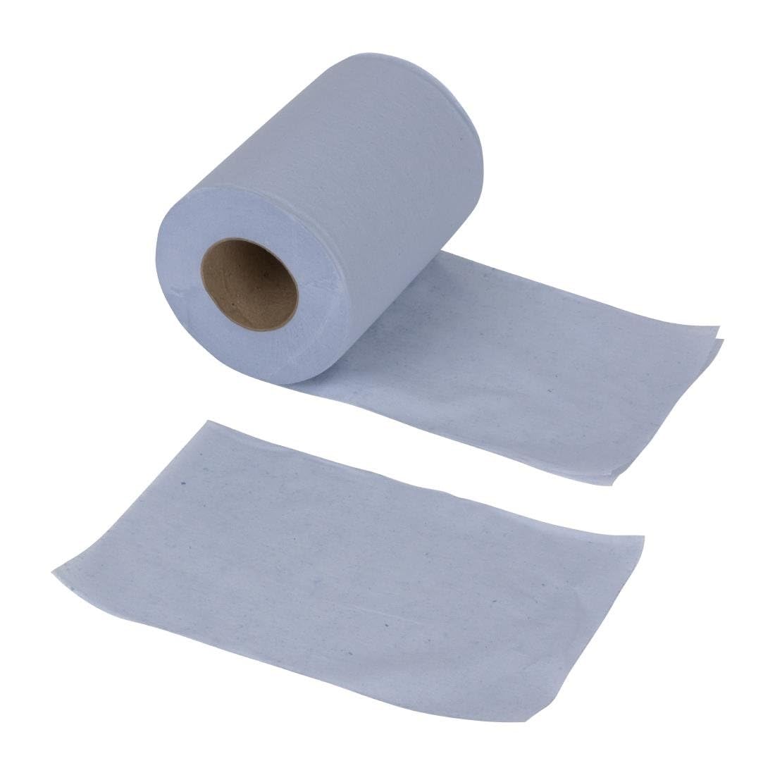 Nisbets Essentials Centrefeed Blue Roll 2-lagig, 80 m (2er-Pack)