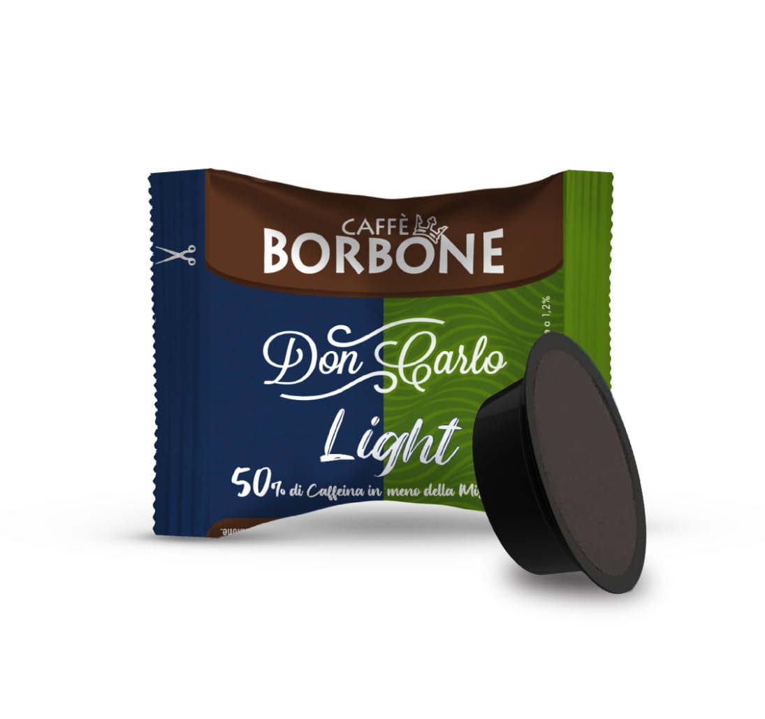 Caffè Borbone Don Carlo Light Kaffeemischung – 100 Lavazza A Modo Mio kompatible Kapseln