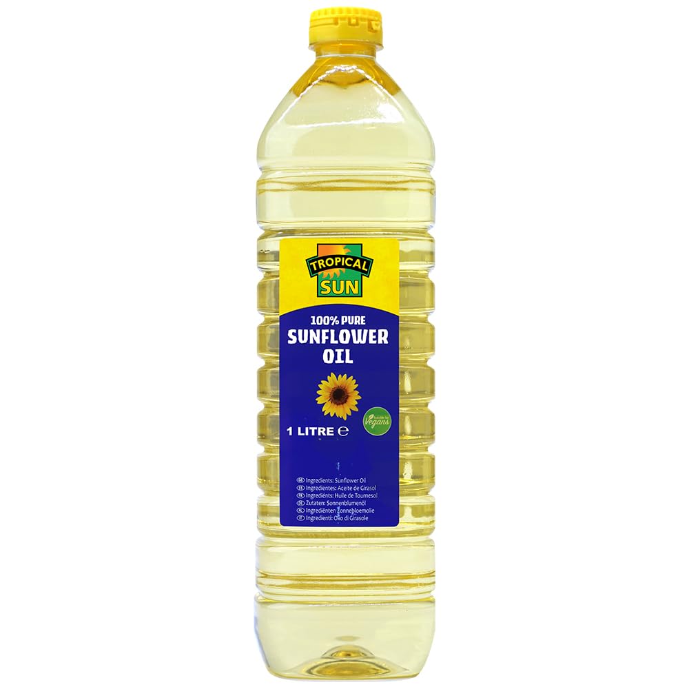 Tropical Sun Sonnenblumenöl 1L – Reines Sonnenblumenöl zum Kochen, Backen und Braten