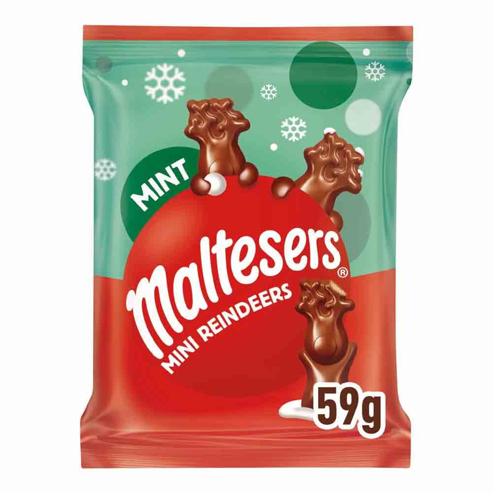 Maltesers - Mini-Rentiere aus Minzmilchschokolade, 59 g