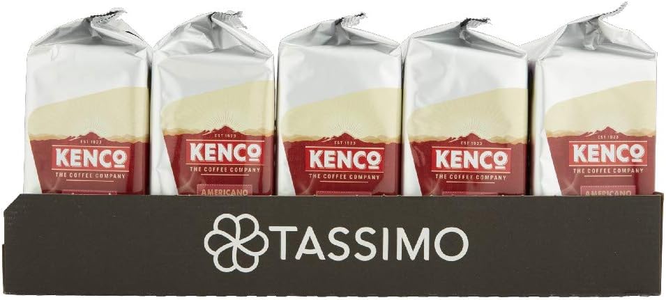 Kenco Americano Grande Kaffeepads für Tassimo-Maschinen (5er-Pack, 80 Kapseln)