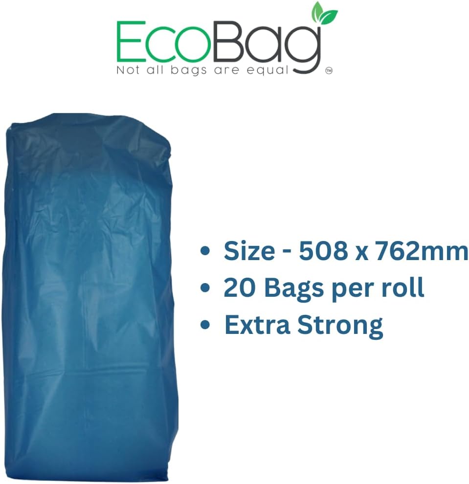 EcoBag 20 Superstarke, strapazierfähige Schuttsäcke, 40 l, Blau (ECO20RB)