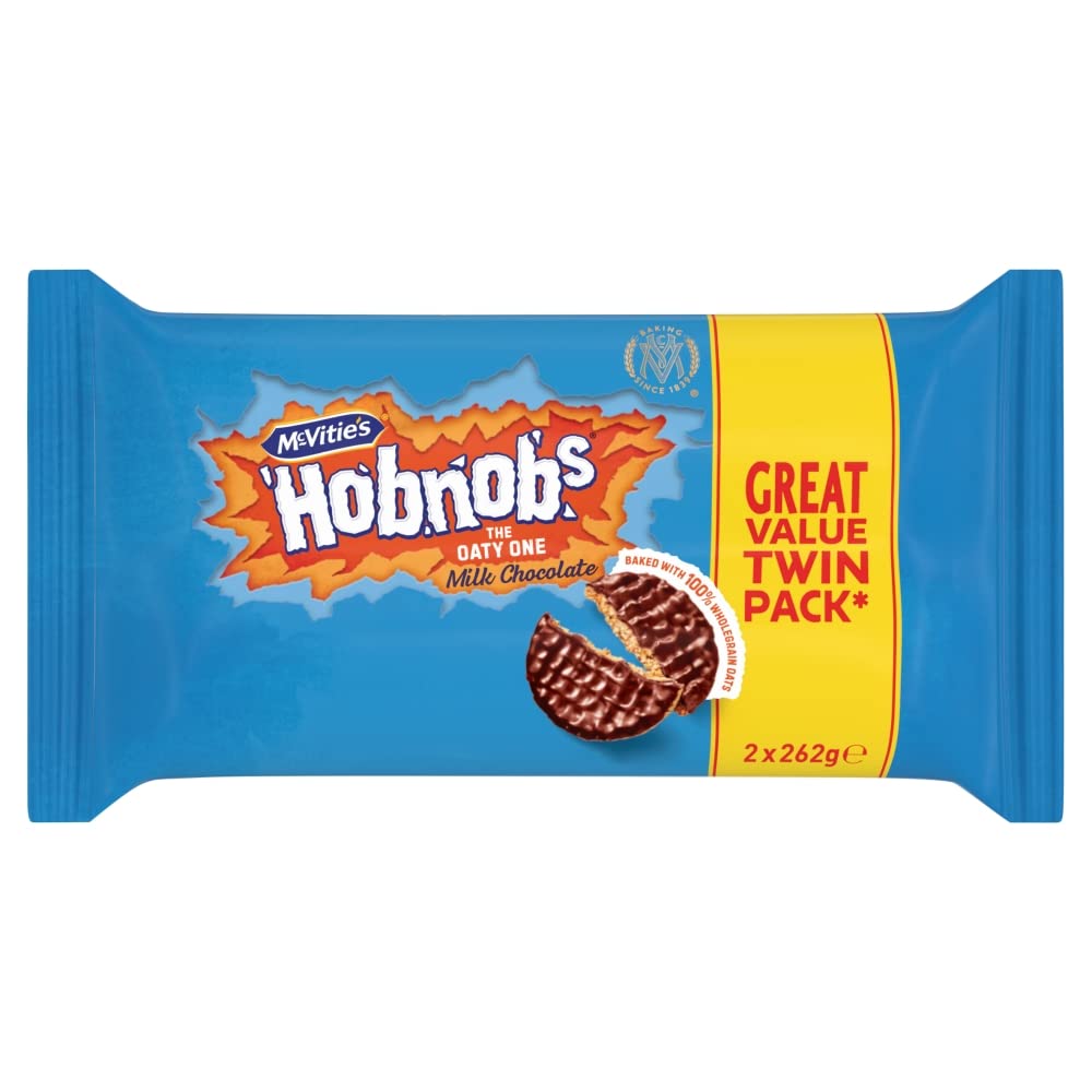 McVitie's Hobnobs Milchschokoladenkekse, Doppelpackung, 2 x 262 g