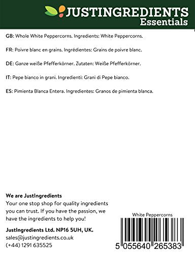 JustIngredients - Weiße Pfefferkörner ganz (100g)