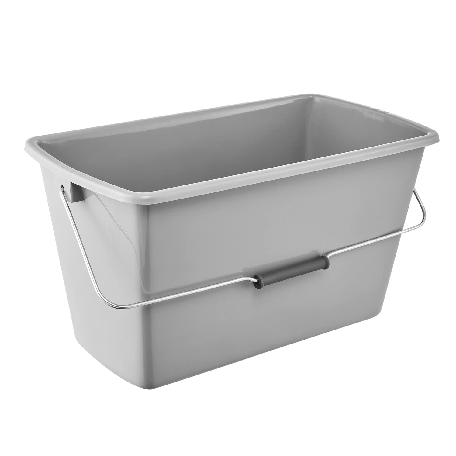 keeper - Gebogener Putzeimer, 13 l, rechteckig, Polypropylen, mit Metallgriff