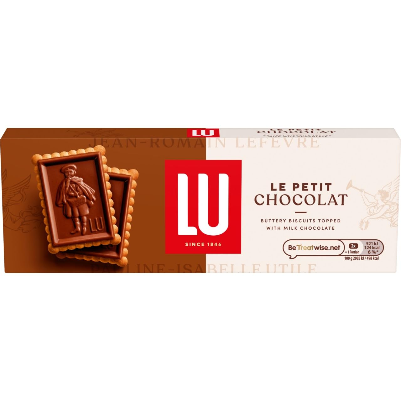 LU Le Petit Chocolat Kekse mit Milchschokoladenüberzug, klassische französische Butter
