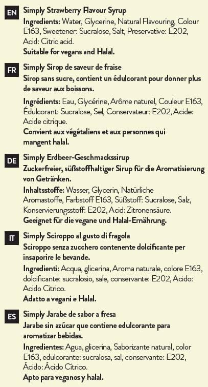 Einfach zuckerfreier Erdbeersirup 1 Liter – Kalorienarmer Getränkesirup für Getränke & Backen