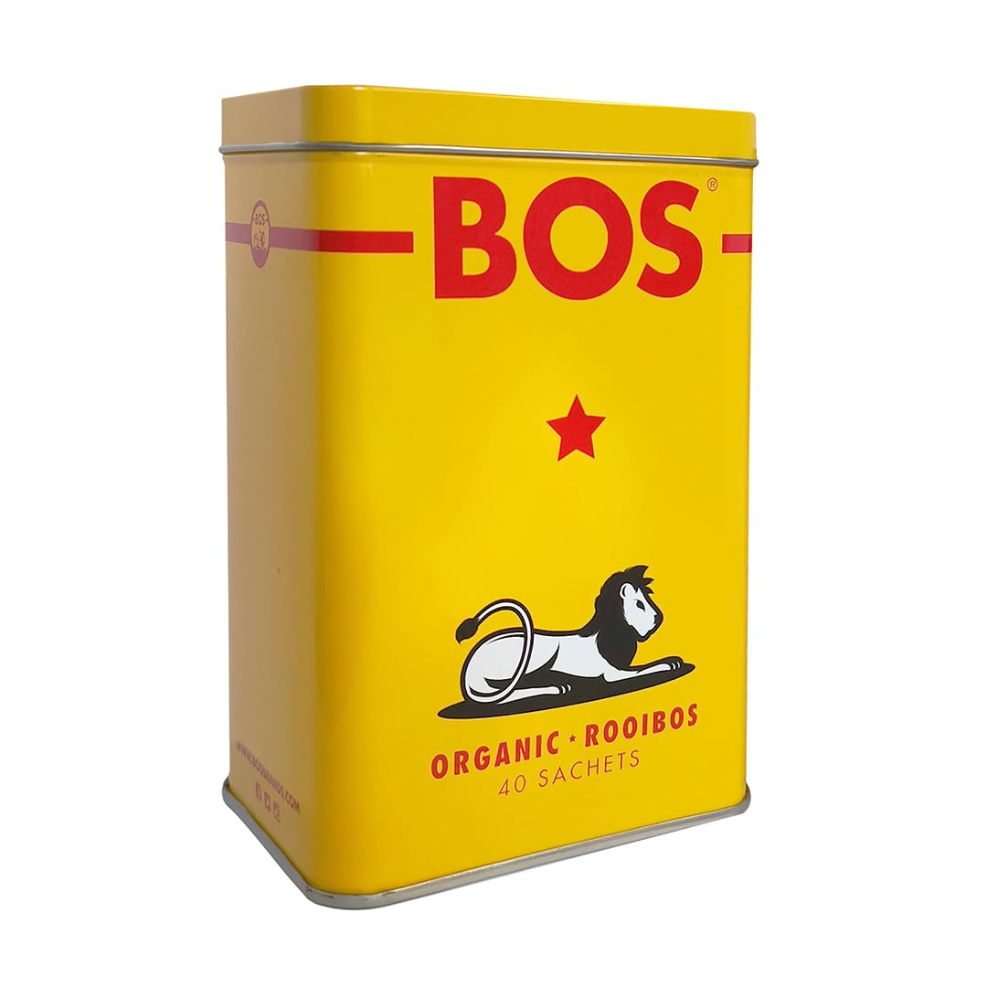 BOS Bio Rooibos koffeinfreier Teebeutel Dose, 40 Teebeutel, 100g