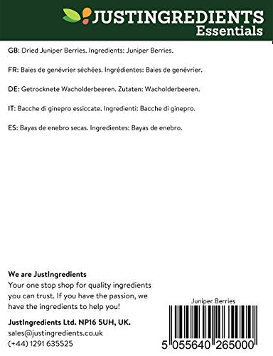 JustIngredients - Wacholderbeeren 100g lose ganze getrocknete Pflanzenstoffe