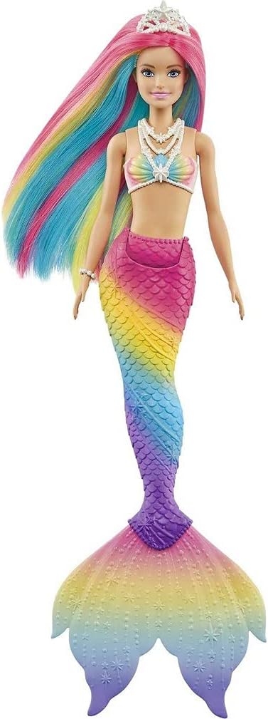 Barbie Dreamtopia Rainbow Magic Mermaid Puppe – wasseraktivierte Farbwechselfunktion, Alter 3 bis 7