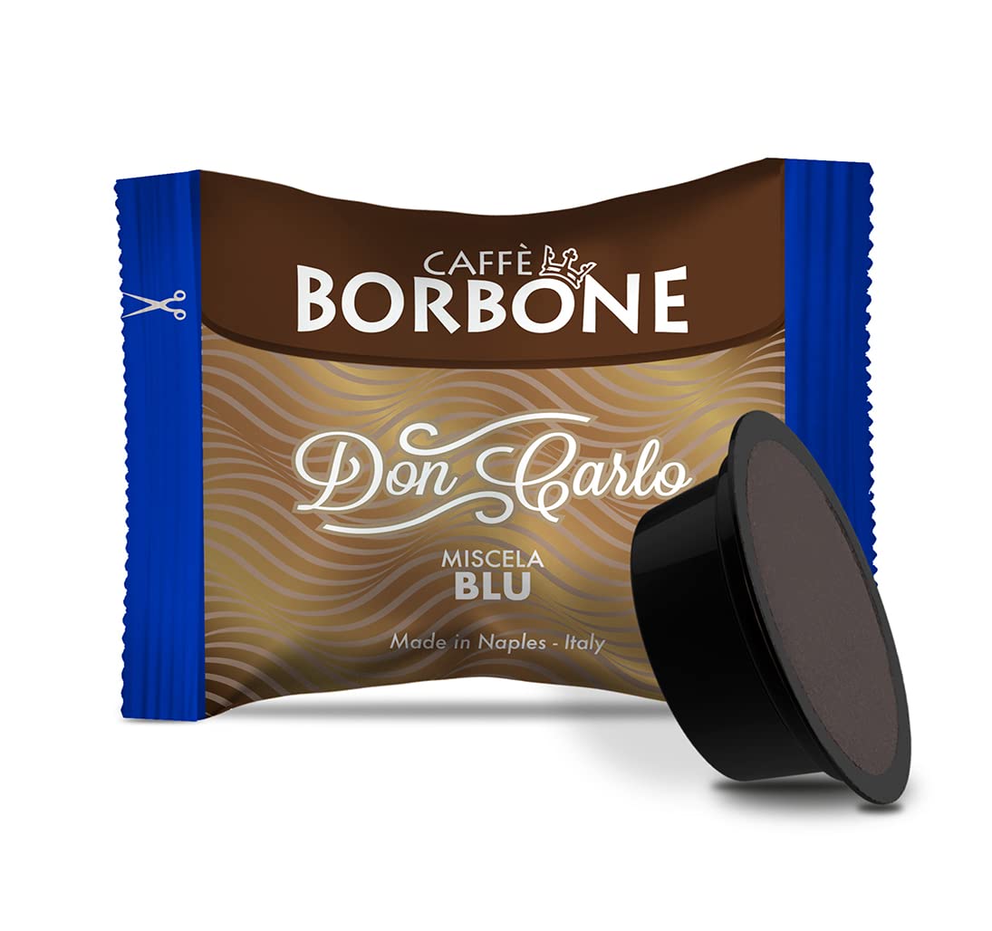 Caffè Borbone Don Carlo Blue Kaffeemischung – 100 Kapseln für Lavazza A Modo Mio Maschinen