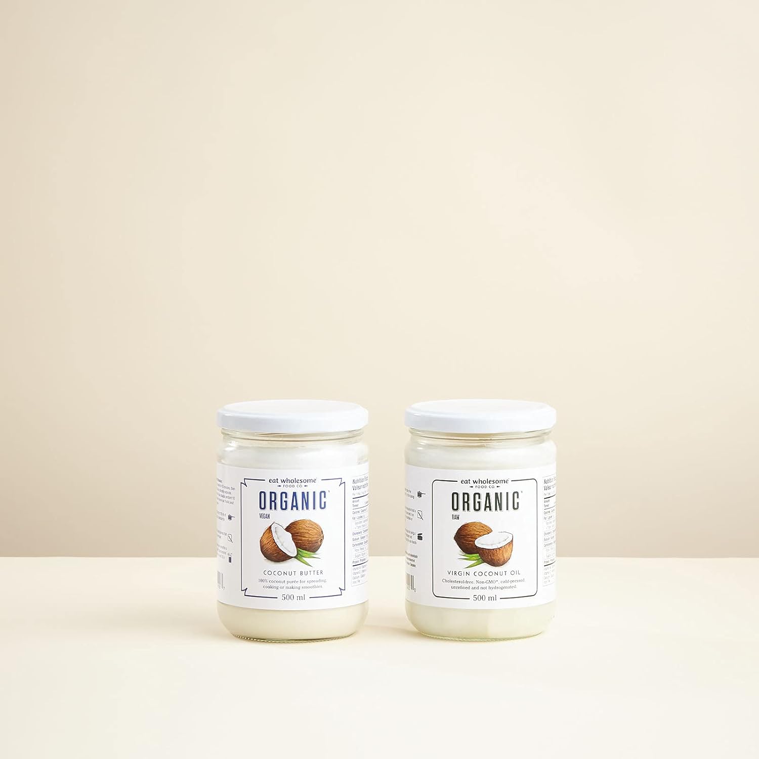 Eat Wholesome – Bio-Kokosnussöl (500 ml, Glas)