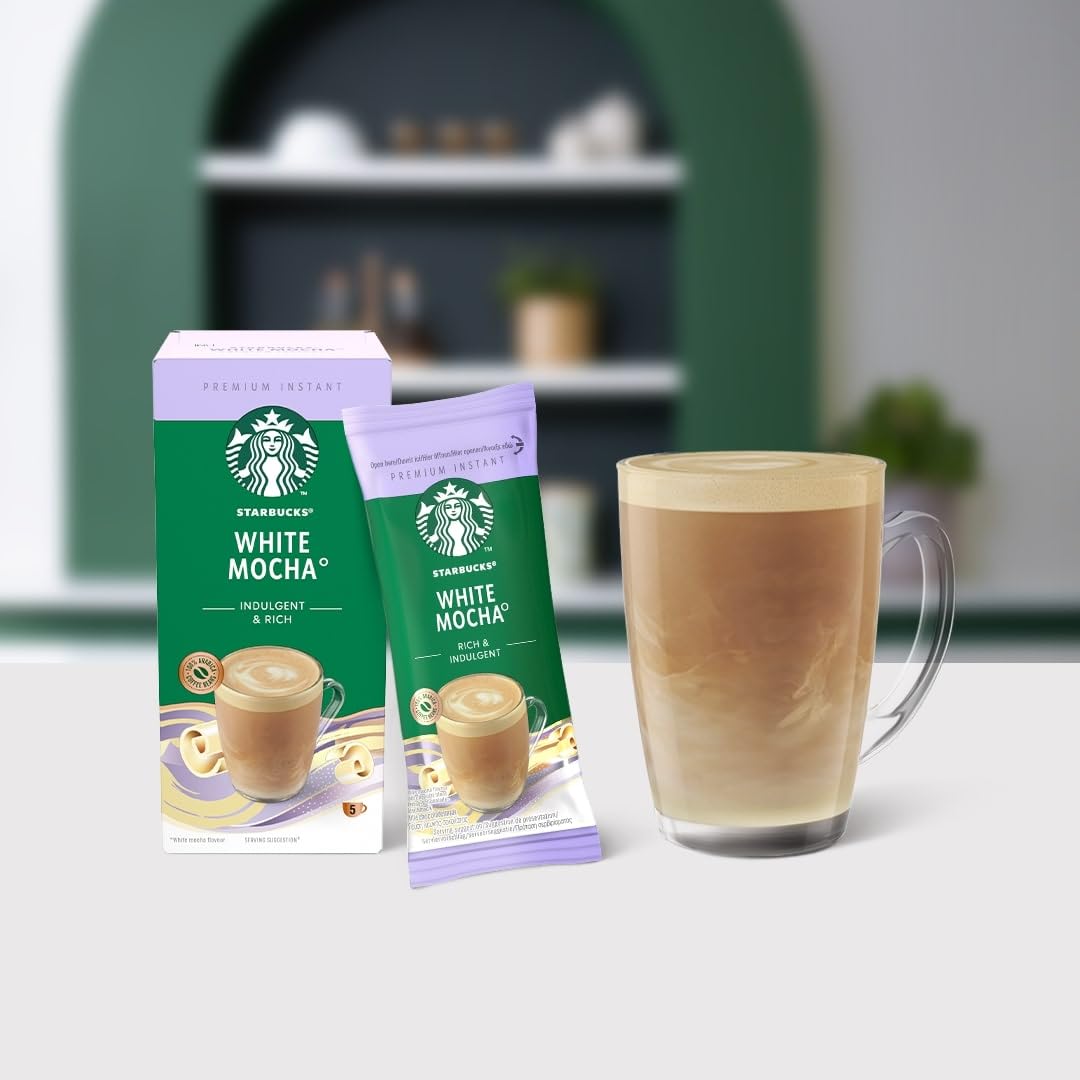 STARBUCKS White Chocolate Mocha Premium Mix Instantkaffee (12 x 5 Beutel)