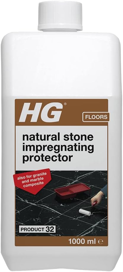 HG Naturstein-Imprägnierschutz – Fliesenversiegelung für Marmor-, Granit- und Steinoberflächen (1 l)