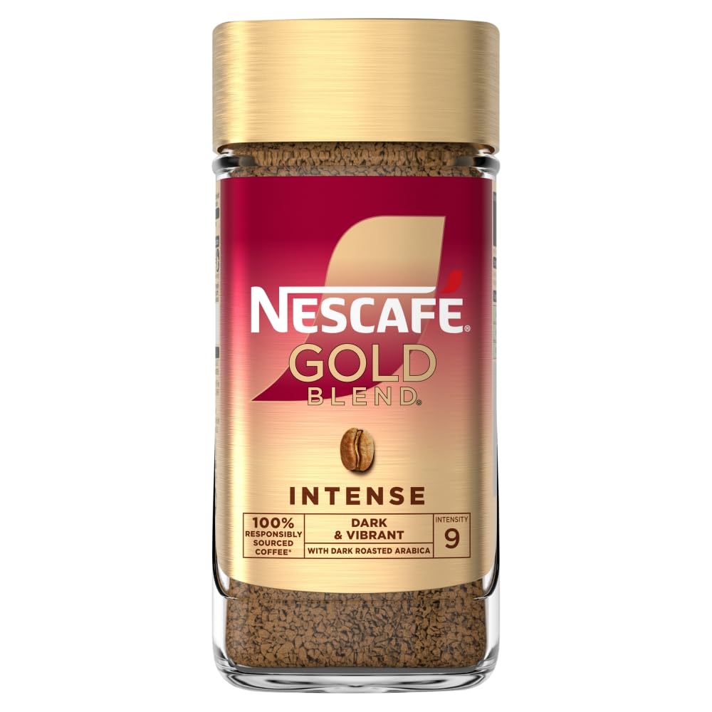 NESCAFÉ Gold Blend Intense Premium Instantkaffee, dunkle Röstung mit reichem Aroma, 190 g