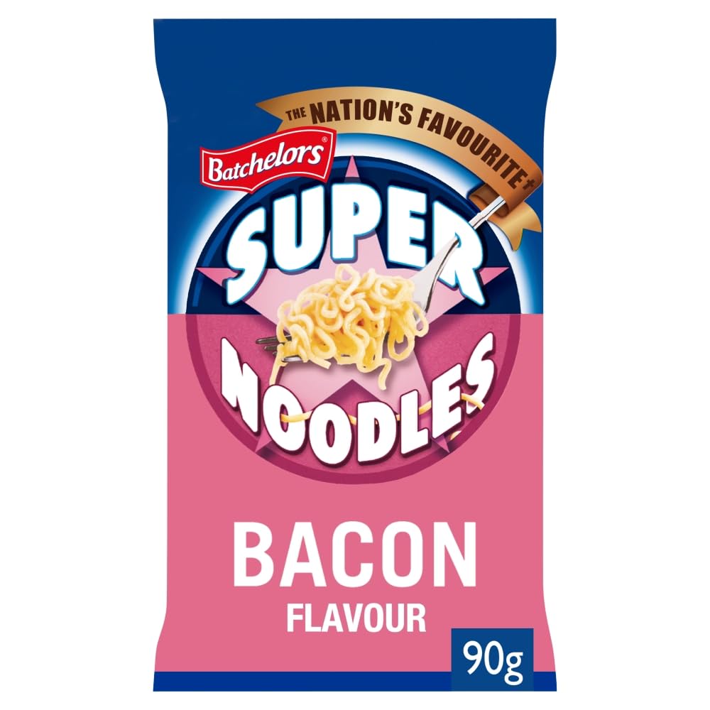 Batchelors Super Noodles Instant-Snack mit Speckgeschmack, 90 g