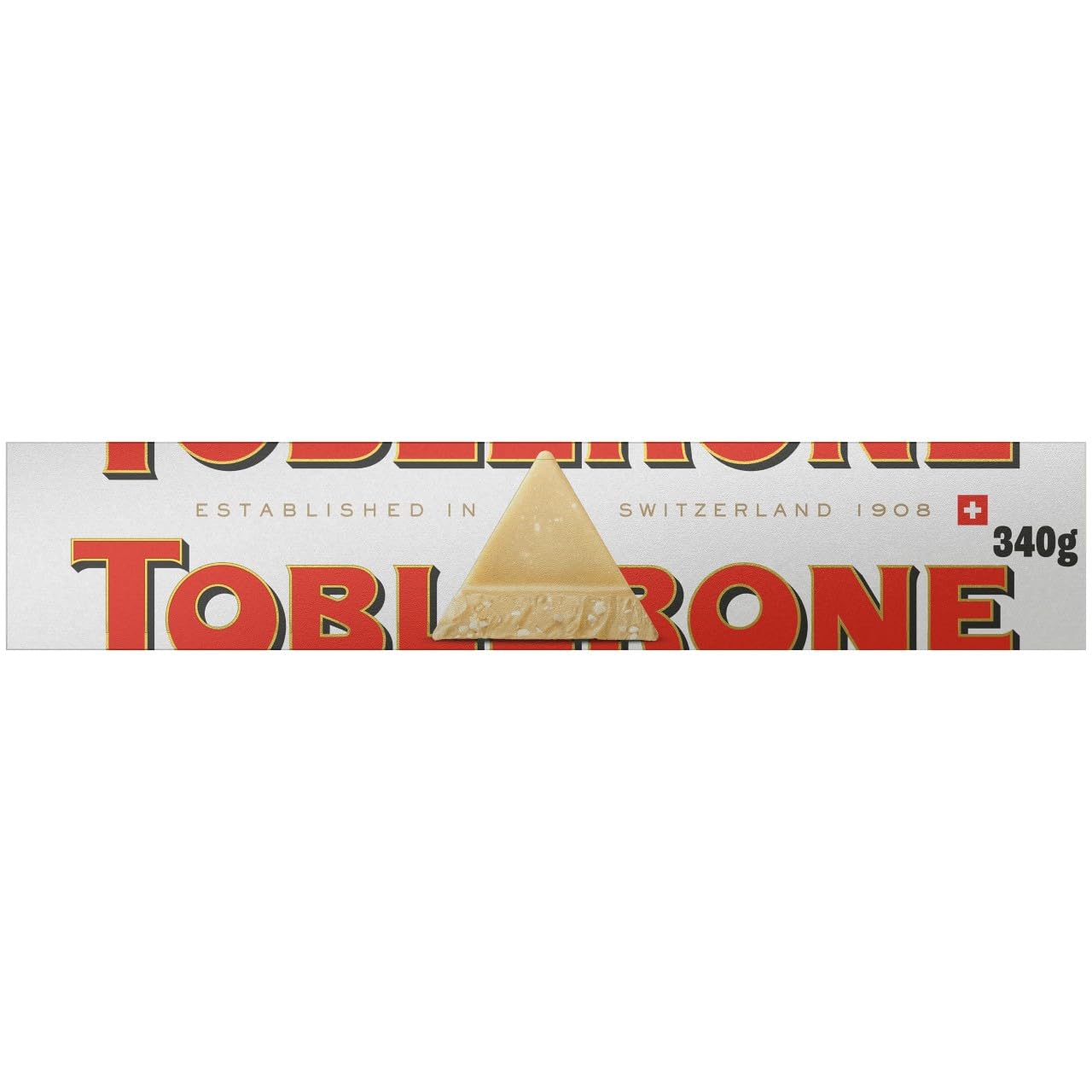Toblerone Weiße Schokolade mit Honig und Mandelnougat – 340 g große Geschenktafel
