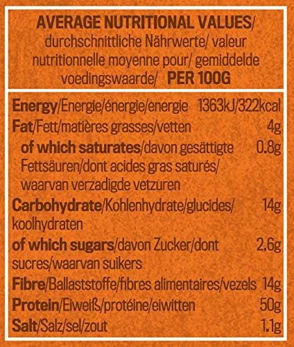 Profusion Bio-Erbsen- und Fava-Proteinbrocken 125 g – vegan, glutenfrei, proteinreich