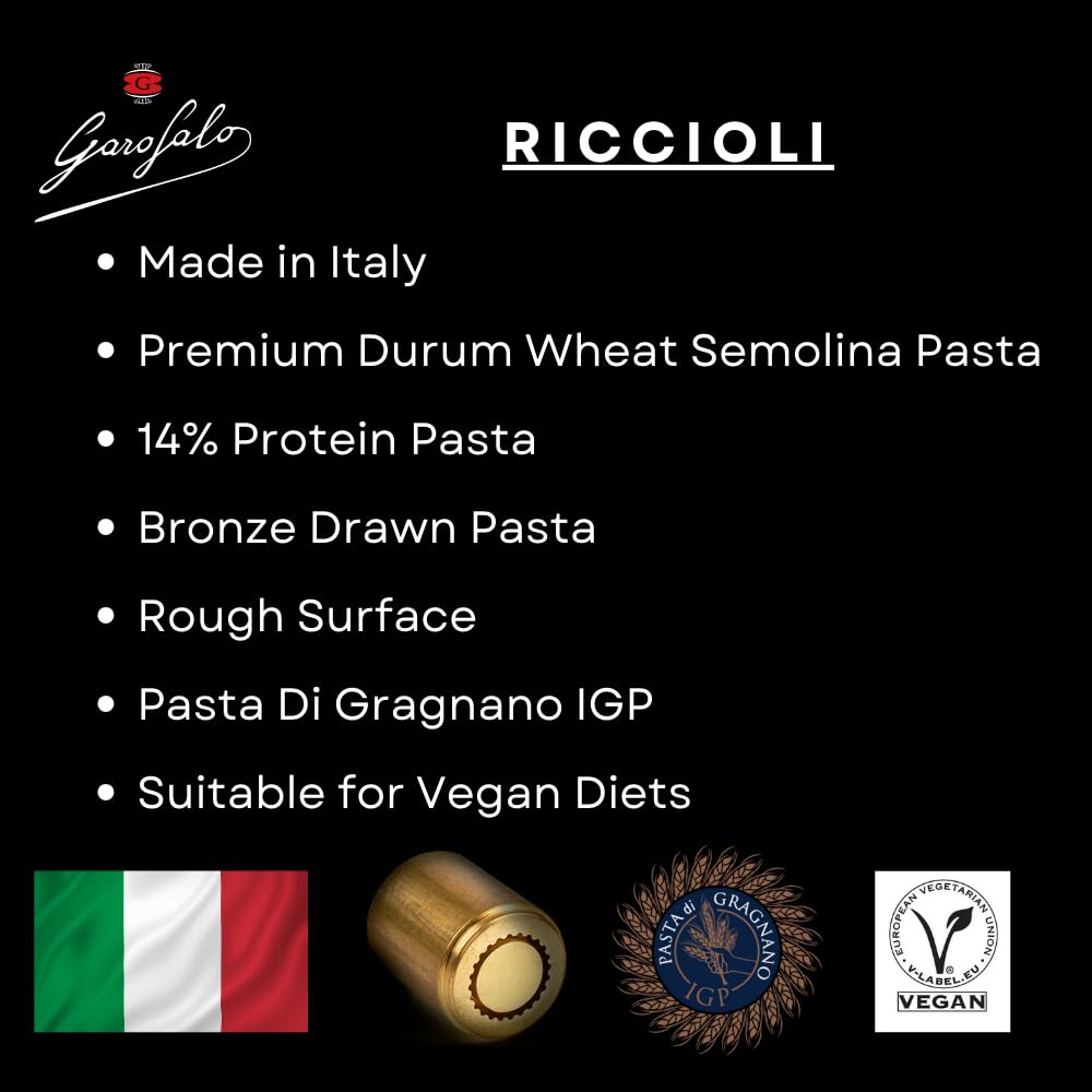 Garofalo Riccioli 500 g – Italienische kurze Pasta aus Hartweizengrieß