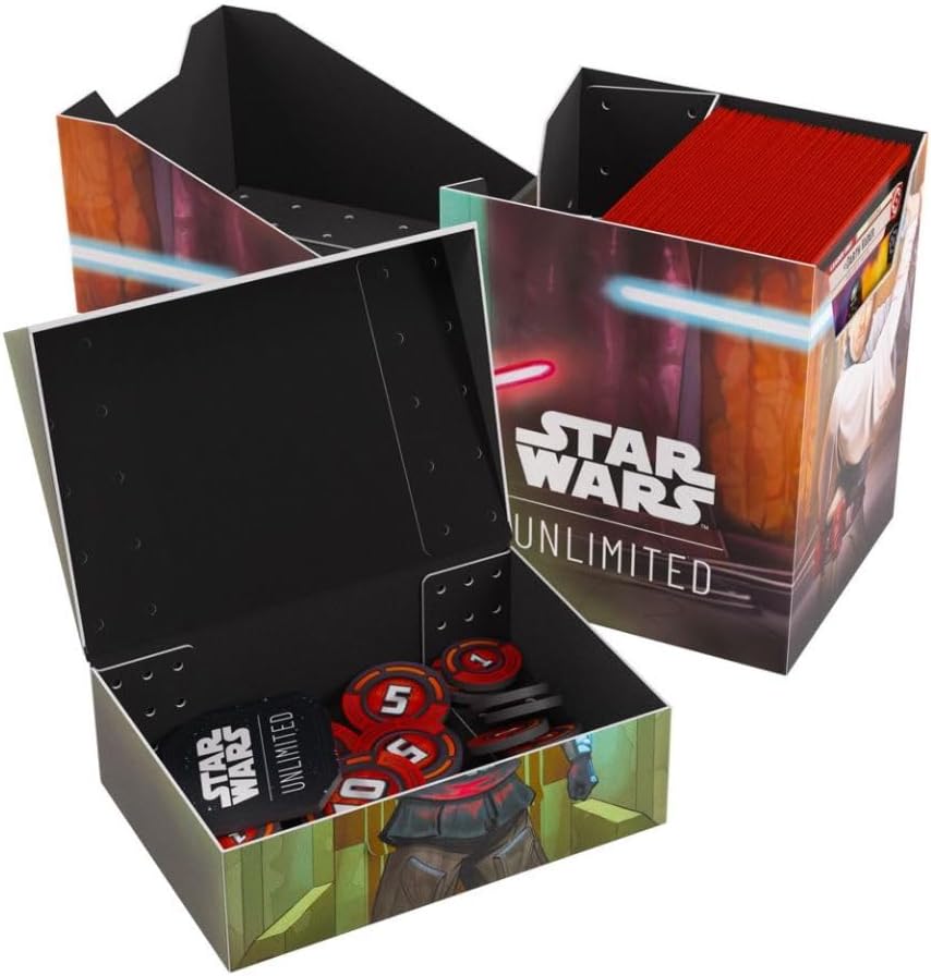 Gamegenic Star Wars Unlimited Soft Crate – Obi-Wan Kenobi/Darth Maul Deckbox mit Token-Aufbewahrung